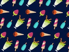 矢量卡通彩色冰淇淋