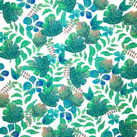 森系手绘  绿植物 棕榈叶 无