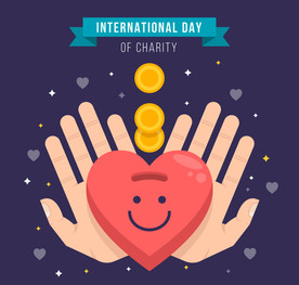 可爱手掌上的爱心