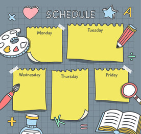 创意便利贴校园课程表