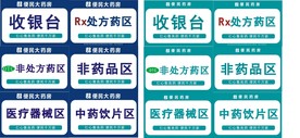 药店分区牌
