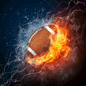 水与火焰特效橄榄球