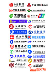 各种银行logo
