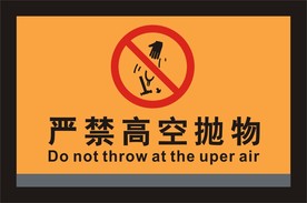严禁高空抛物