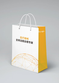 黄色科技手提袋