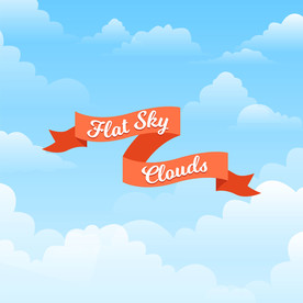 蓝天白云矢量图