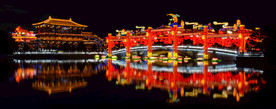 夜色下的宫殿建筑