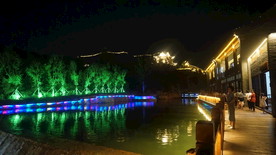 西部长青德明古镇夜景