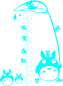 龙猫亚克力身高贴