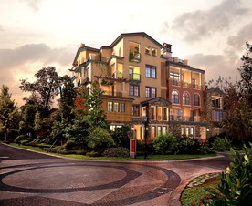 花园别墅小楼人视角景观效果图