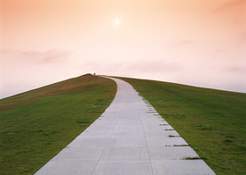 人行大理石道路