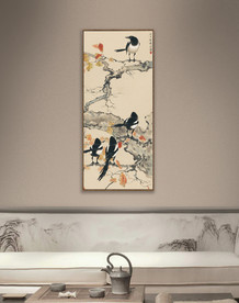 徐悲鸿 春日四喜鹊图