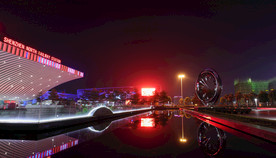 深圳北站广场夜景