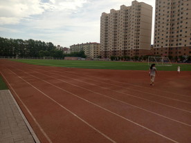 佳木斯大学体院足球场橡胶跑道