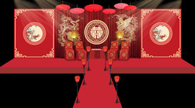 红色中式婚礼效果图