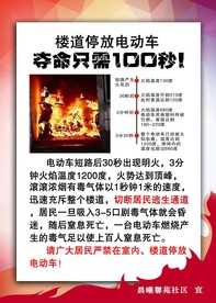 楼道停放电动车夺命100秒海报