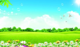 蓝天白云背景墙