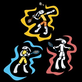 羽毛兔系列印花个性T恤定制