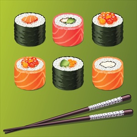 日本寿司矢量素材