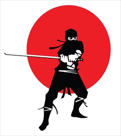 日本忍者背景海报设计