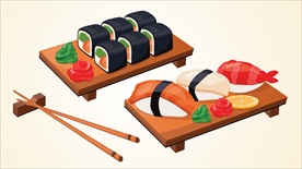 日本寿司矢量素材