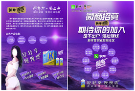 蒙牛慢燃宣传单  海报