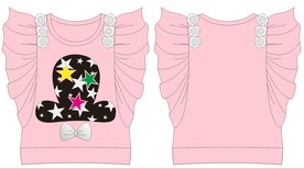 蝙蝠袖图案印花