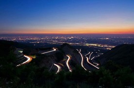 城市夜景图片傍晚图片