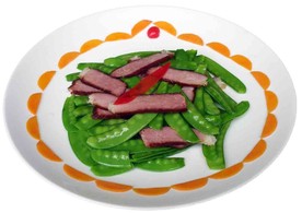 荷兰豆炒腊肉