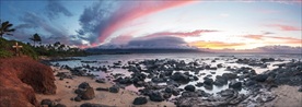 海边岩石全景图