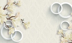 3D 圆圈 玉雕 玉兰花