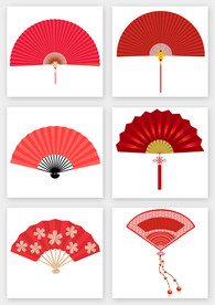 中国风扇子psd素材
