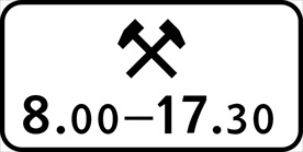 标志道路 施工 标示 指示牌