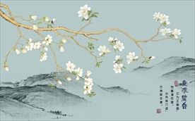新中式背景墙