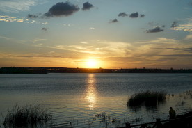 沈阳丁香湖 黄昏 夕阳