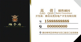 高档房地产名片