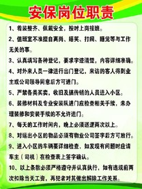 保安岗位职责