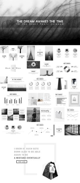 文艺PPT模板 工作总结ppt