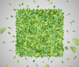 矢量飘落的叶子绿叶素材