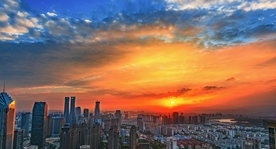红谷滩夕阳