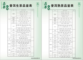 普洱茶品鉴表