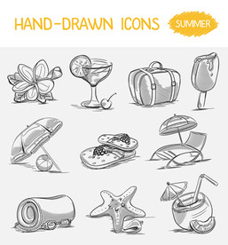 手绘风格创意图标