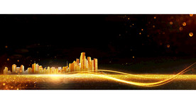 金融地产黑金大气背景