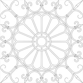 矢量花纹  雕花用