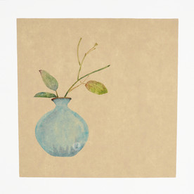 国画没骨法茉莉花花瓶