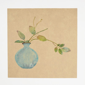 国画没骨法插花茉莉花