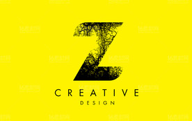 颓废树枝剪影LOGO英文 Z