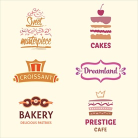 创意面包店标志logo模板