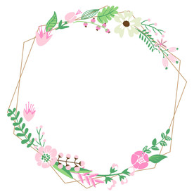 花环 花框 美甲 海报
