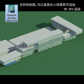 写字楼 现代办公楼 建筑模型图
